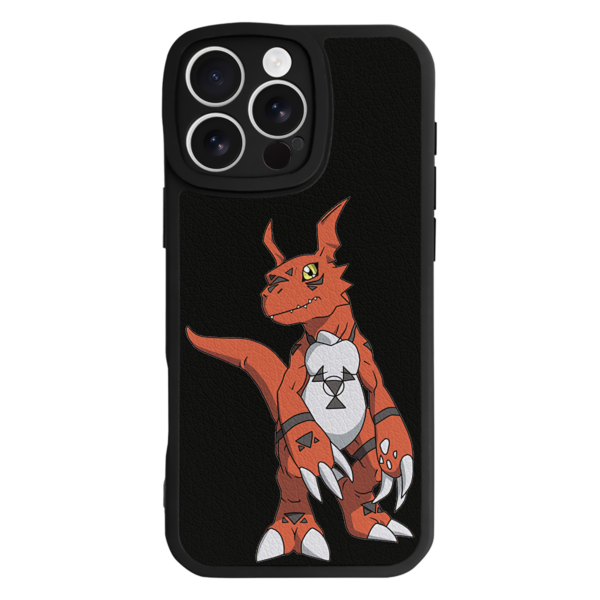 （画像用） Digimon デジタルモンスター/デジモン 【iPhone 16シリーズ対応】シリコンスマホケース（レザー調） 材質：シリコン